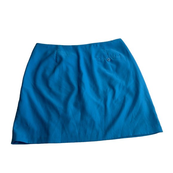 EP Pro Golf Stretch Skort Royal Blue Side Zip Slit Pocket Size 10 - Picture 3 of 8